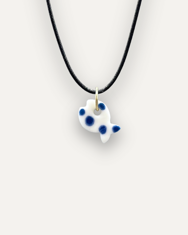 Charms - Porcellana Pesce Blu Pallini