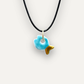 Charms - Porcellana Pesce Turchese coda Oro