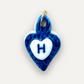 Charms – Blauer Herz-Porzellan-Anhänger – Buchstabe H