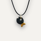 Charms - Porcellana Pesce Nero coda Oro