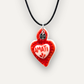 Charm - Cuore Sacro Amati Rosso Ciondolo in Porcellana