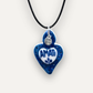 Charm - Cuore Sacro Amati Blu Ciondolo in Porcellana