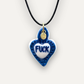 Charms - Ciondolo in Porcellana Cuore Blu Rebel