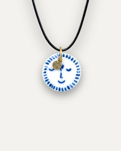 Charms - Sole Blu Ciondolo in Porcellana
