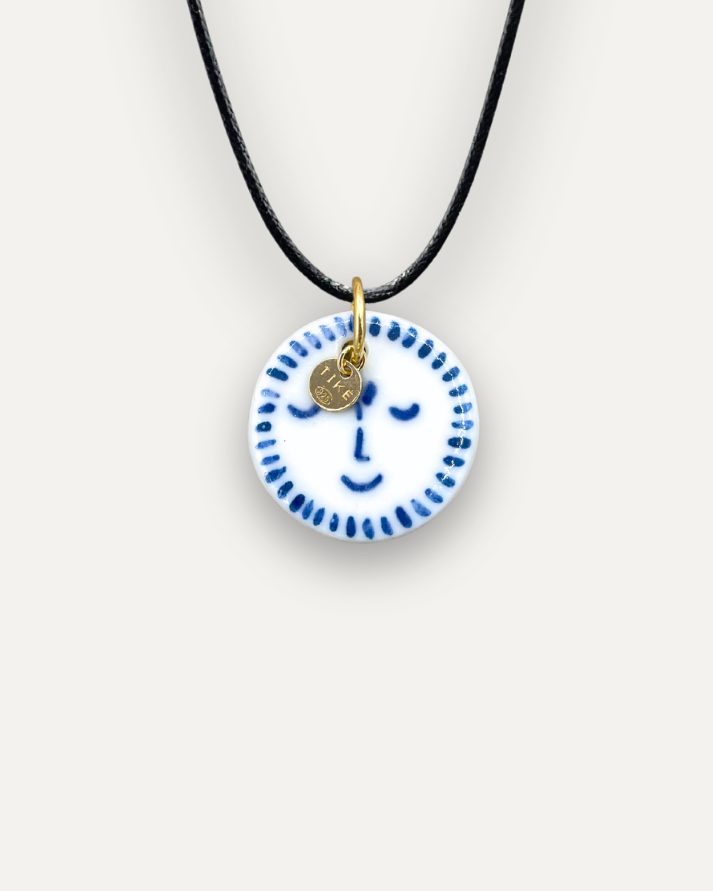Charms - Sole Blu Ciondolo in Porcellana