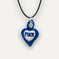 Charms - Ciondolo in Porcellana Cuore Blu Rebel