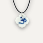 Charm - Fiore di Loto Om Blu ciondolo in Porcellana