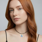 Charm - Rettangolo Energetico Blu ciondolo in Porcellana