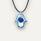 Charm - Mano di Fatima Grande Blu ciondolo in Porcellana