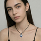Charms - Ciondolo in Porcellana Cuore Blu - Lettera K