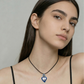 Charms - Ciondolo in Porcellana Cuore Blu - Lettera L