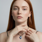 Charms - Ciondolo in Porcellana Cuore Blu - Lettera N