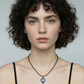 Charms - Ciondolo in Porcellana Cuore Blu - Lettera X