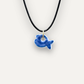 Charms - Porcellana Pesce Blu Tinta Unita
