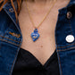 Collana Torchon Cuore Sacro in Porcellana