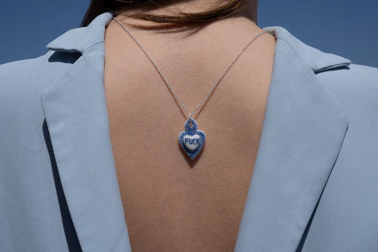 Collana Forzatina Cuore Sacro in Porcellana
