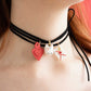 Collana Choker Gatto Bianco in Porcellana